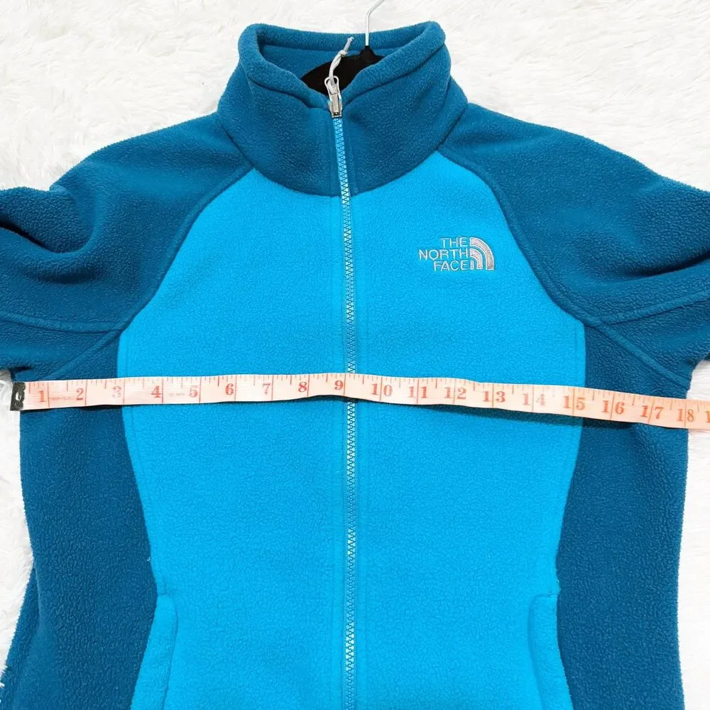Women The North Face Khumbu Fleece Full Zip Jacket in Blue Size Extra Small